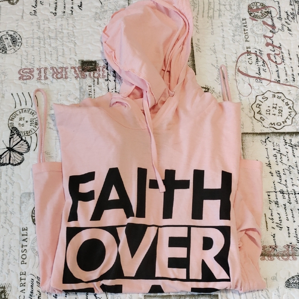 On Fire Pink Cotton Hoodie